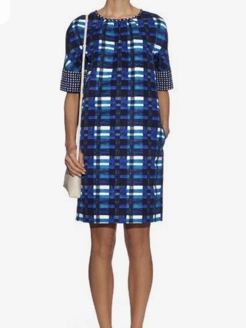 Weekend MaxMara Striped Blue Cotton-Viscose Sheath Dress